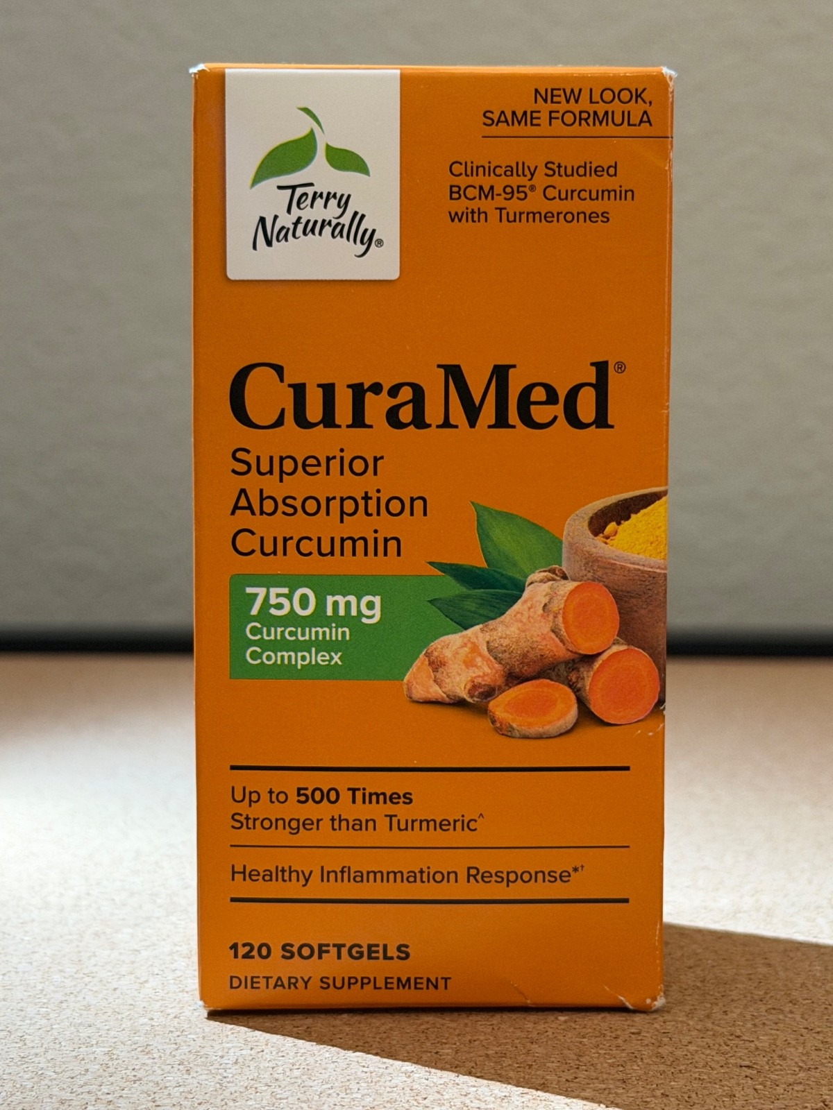 Terry Naturally CuraMed Softgels, 750mg Curcumin Complex -120 Count