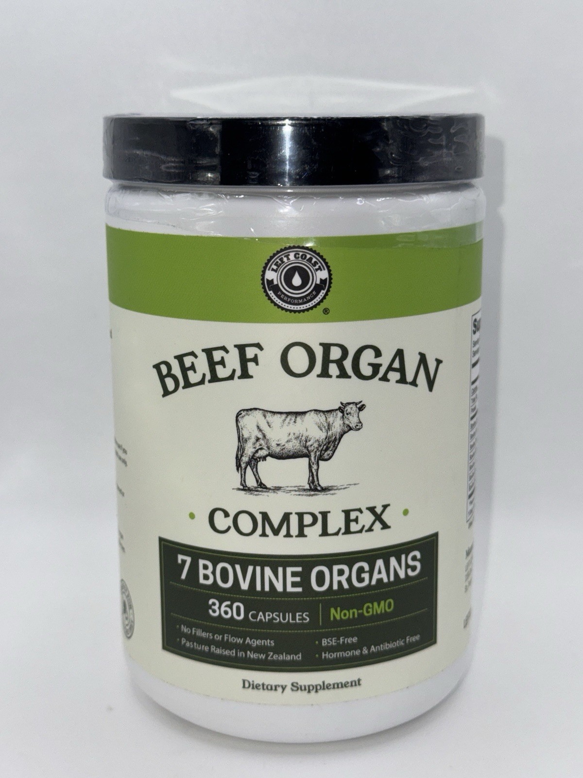 Beef Organ Supplement Grass Fed 7 Bovine Organs Complex 360 Capsules Exp 11/2027