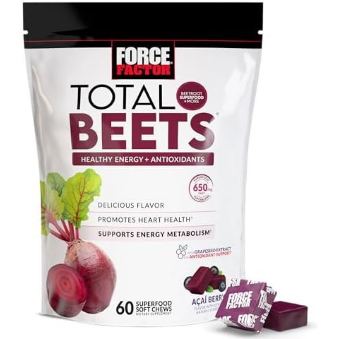 Force Factor Total Beets Concentrated Beet Root Soft Chews Exp 07/2027