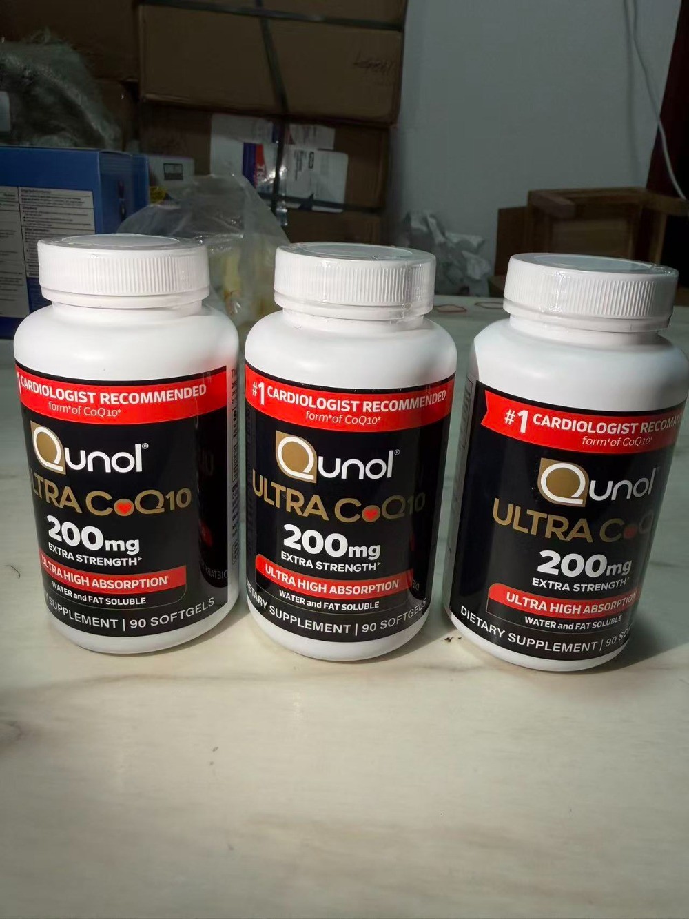 Qunol CoQ10 200mg Softgels – Ultra High Absorption Coenzyme Supplements3 bottles