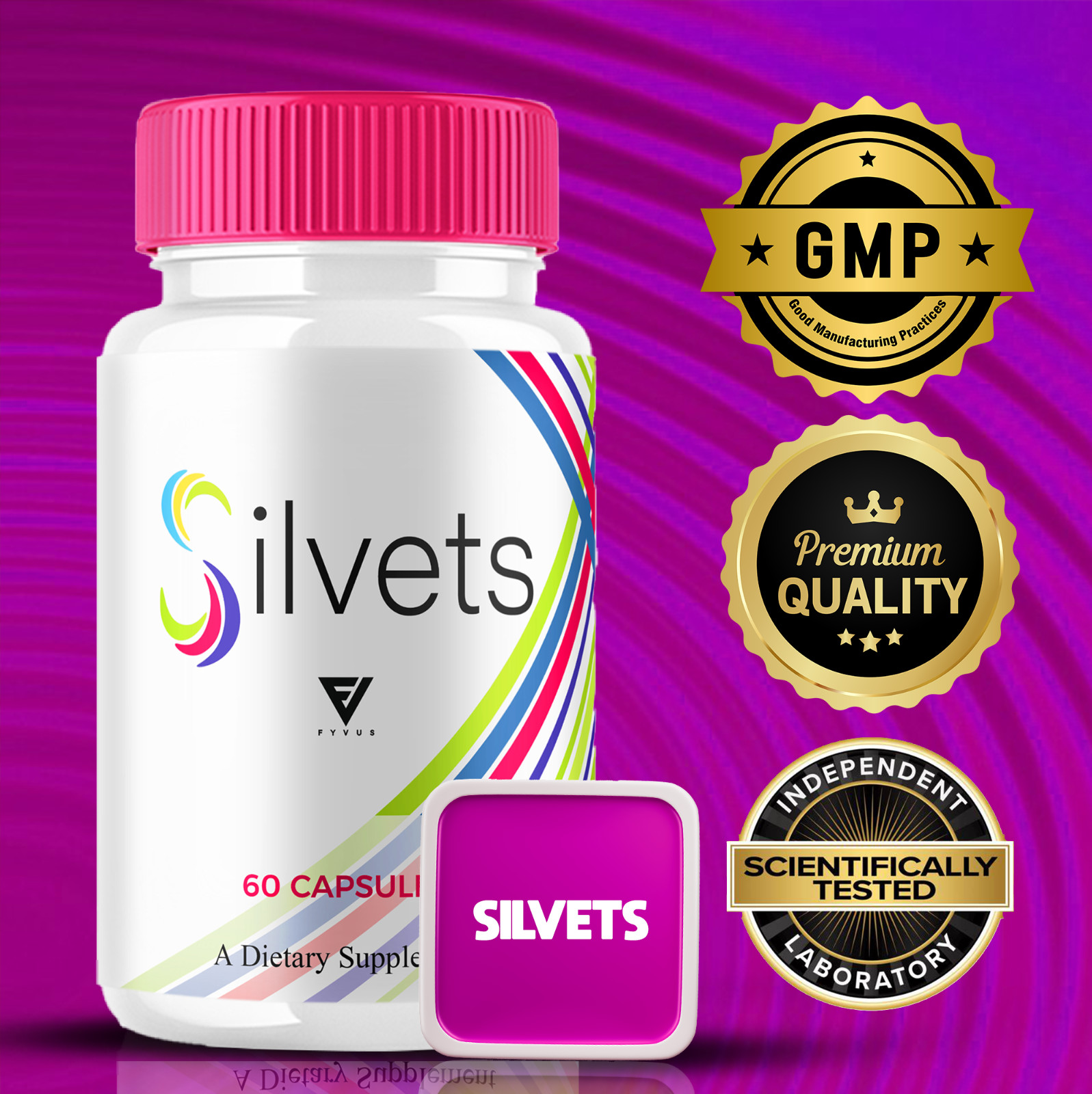 (5 Pack) Silvets Maximum Strength Supplement Silvetts Capsules (300 Capsules)