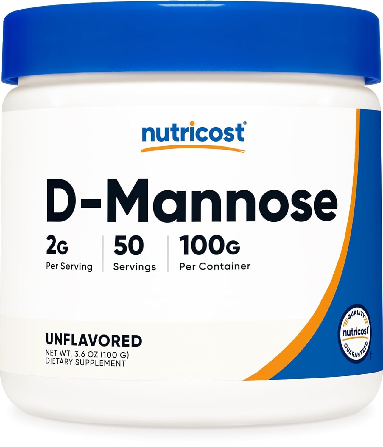 D Mannose Powder Non GMO Gluten Free Urinary Tract UTI Relief Supplement 3.6 Oz
