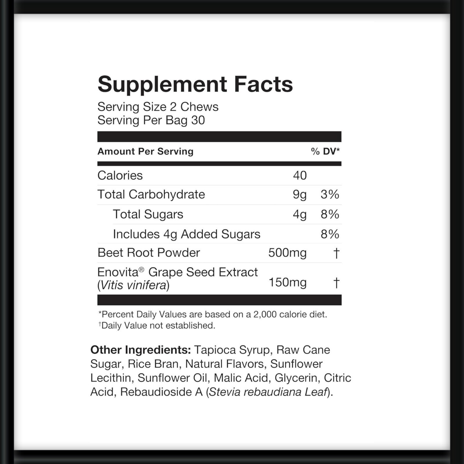 Superbeets Heart Chews, Nitric Oxide & Blood Pressure Support, 60 Count NEW