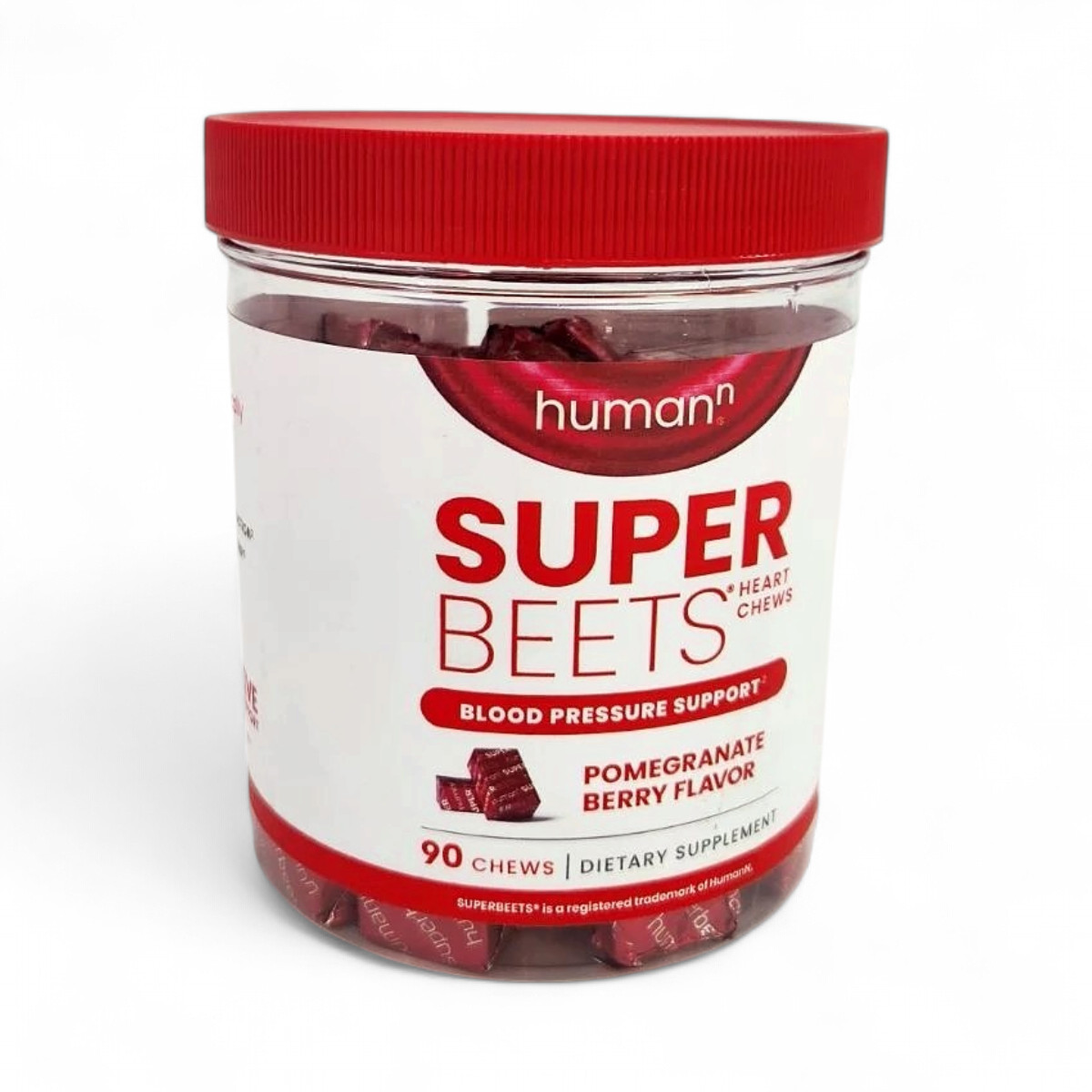 Humann SuperBeets Heart Chews, Pomegranate Berry Flavor, 90 Count
