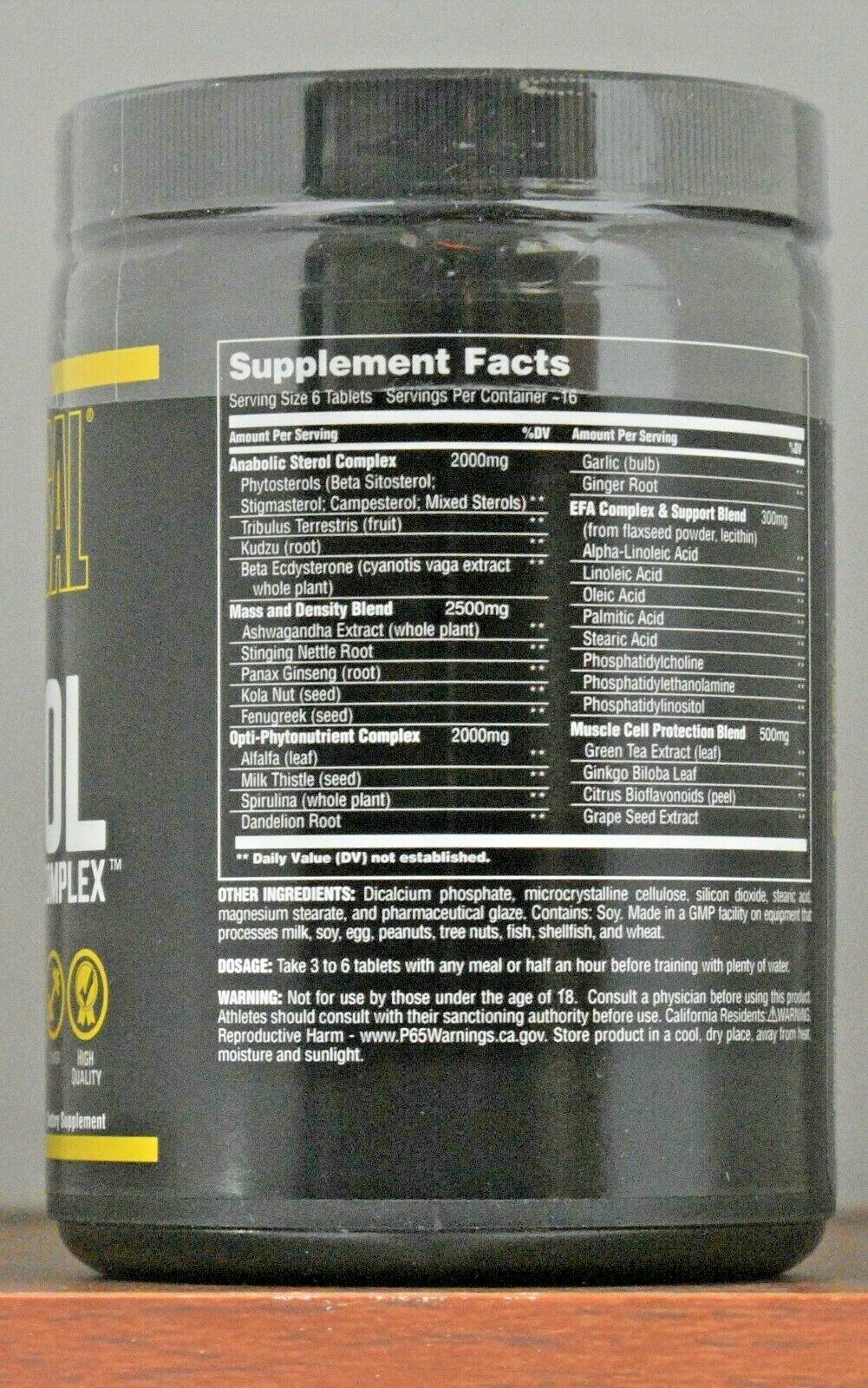 Universal Nutrition Natural Sterol Complex Anabolic Sterol Supplement 100 Tablet