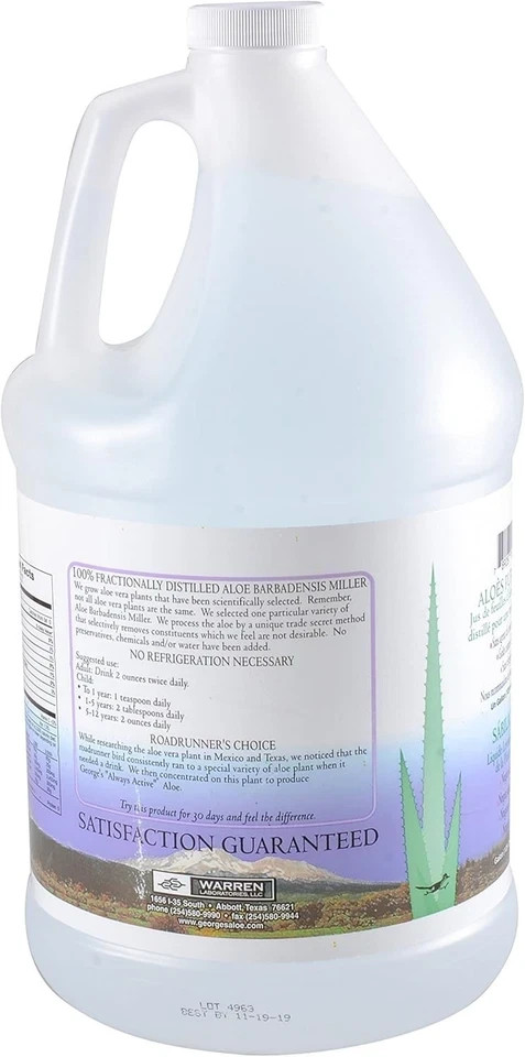 Warren Laboratories George’s 100% Aloe Vera Liquid 128 fl.oz