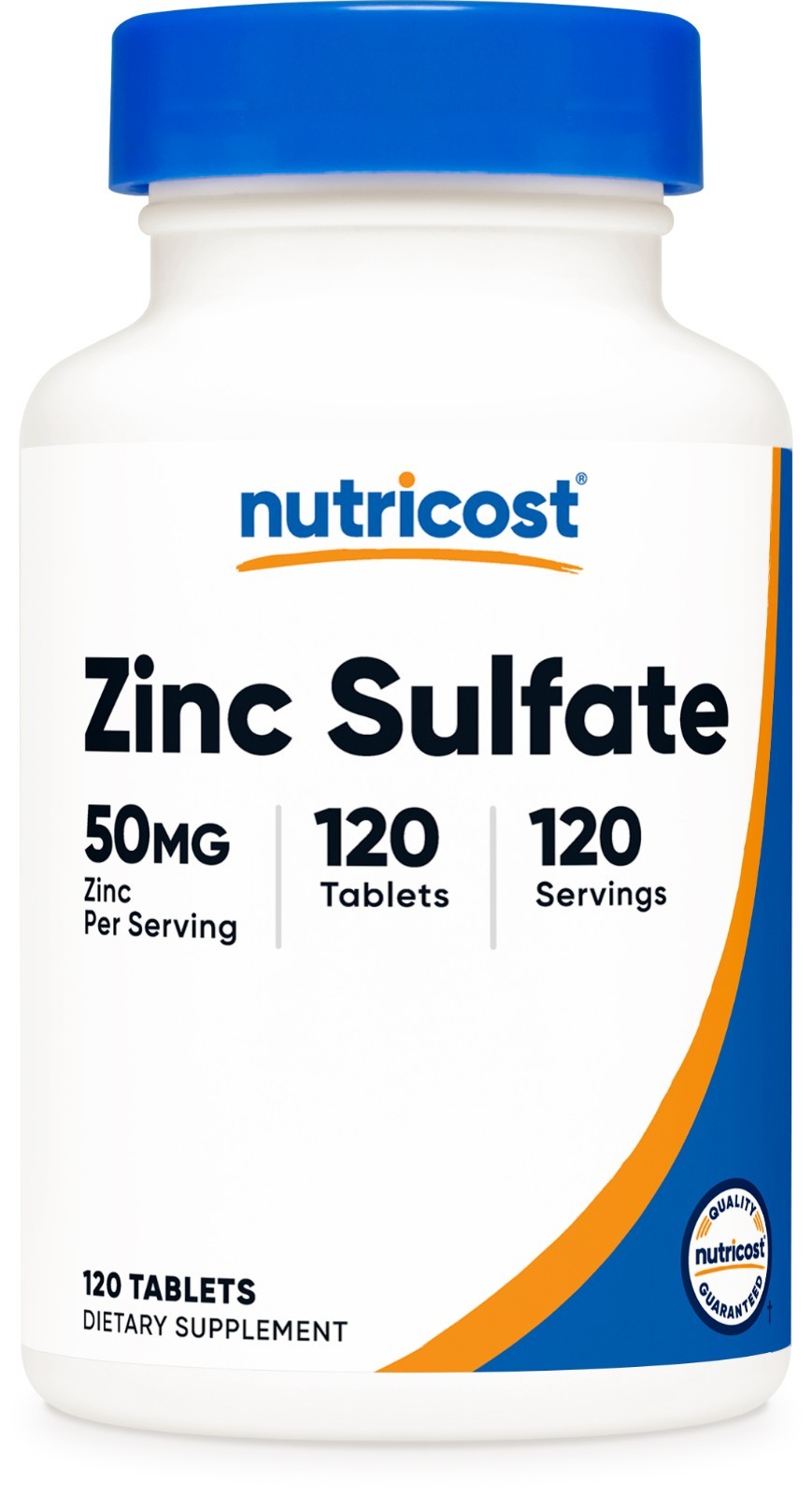 Nutricost Zinc Sulfate (50mg) 120 Tablets – Vegan, GMO-Free, Gluten-Free