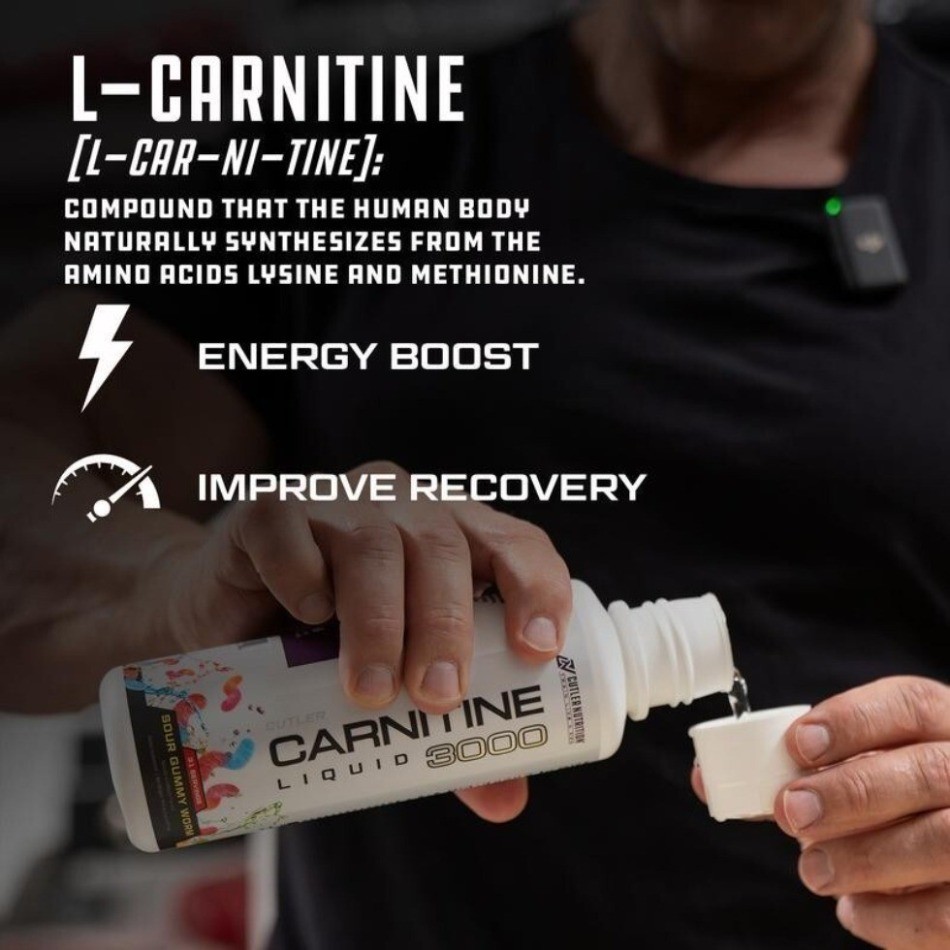 Cutler Nutrition Liquid Carnitine 3000mg Sour Candy 31 Servings various flavors