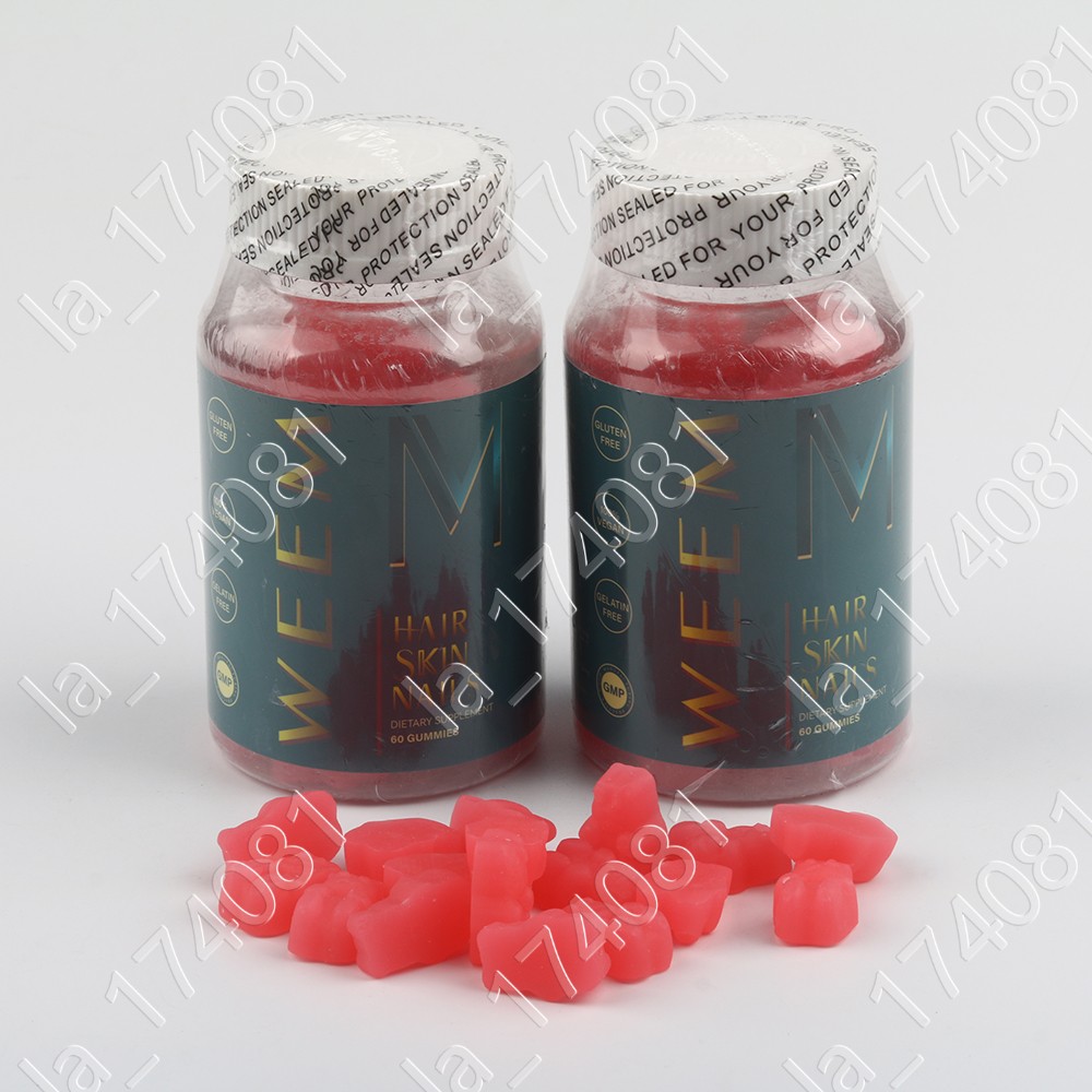 WEEM Hair Skin and Nails Gummies Supports wholesome Hair Vegan Biotin 1-3 Pack