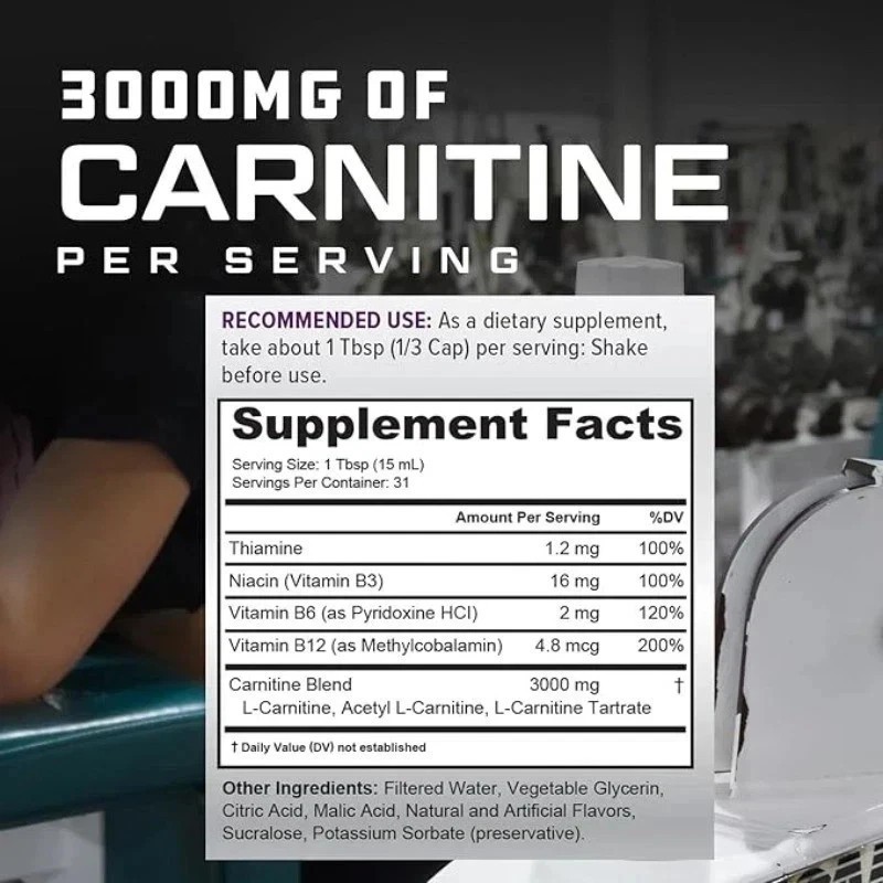 3pcs-Cutler Nutrition Liquid Carnitine 3000mg Energy and Metabolism