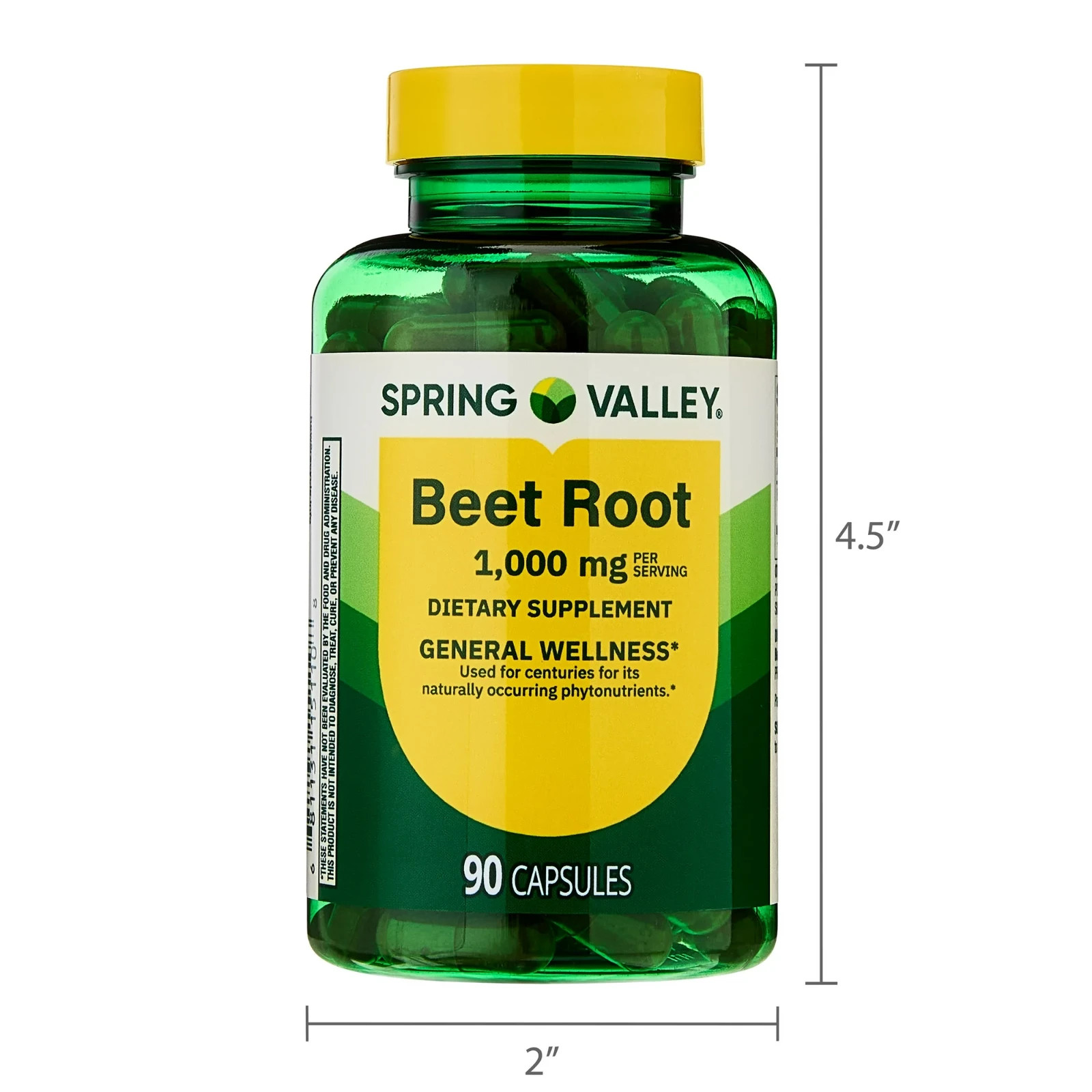 Spring Valley Beet Root Blood Health Dietary Supplement, 1000 Mg, 90 Count