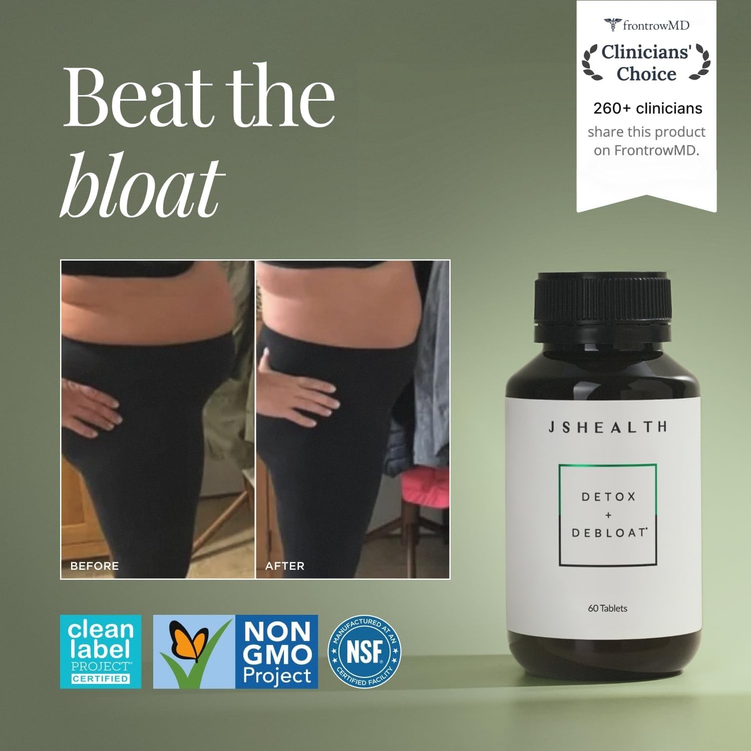 Expert-Formulated Detox Support for Bloating Relief: 60 Tablets for Women