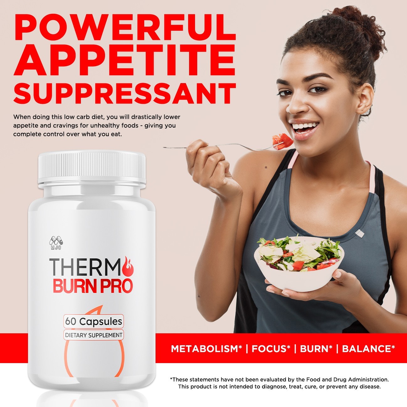 (1 Pack) Thermo Burn Pro Advanced Energy & Fitness Formula ThermoBurnPro 60 Caps