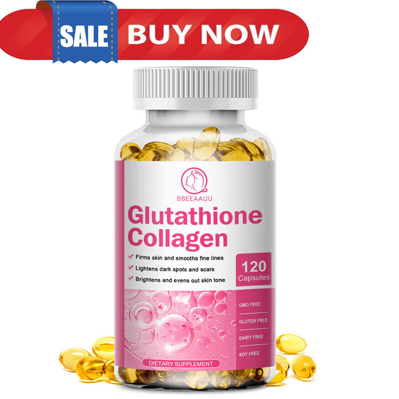 Glutathione Collagen Skin Whitening Pills Anti Aging Strengthen Bones 120 Pcs