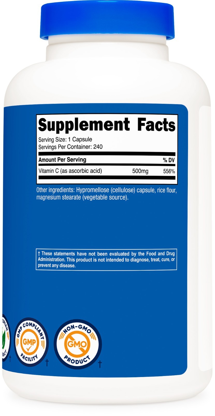 Nutricost Vitamin C 500mg, 240 Capsules, Vegetarian, Gluten Free & Non-GMO
