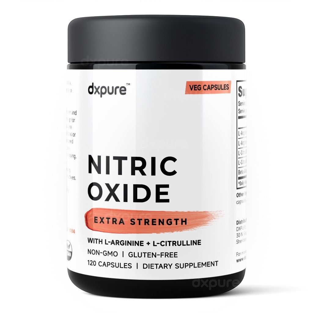 Nitric Oxide Booster Supplement L-Arginine L-Citrulline – 1500mg – 120 Capsules