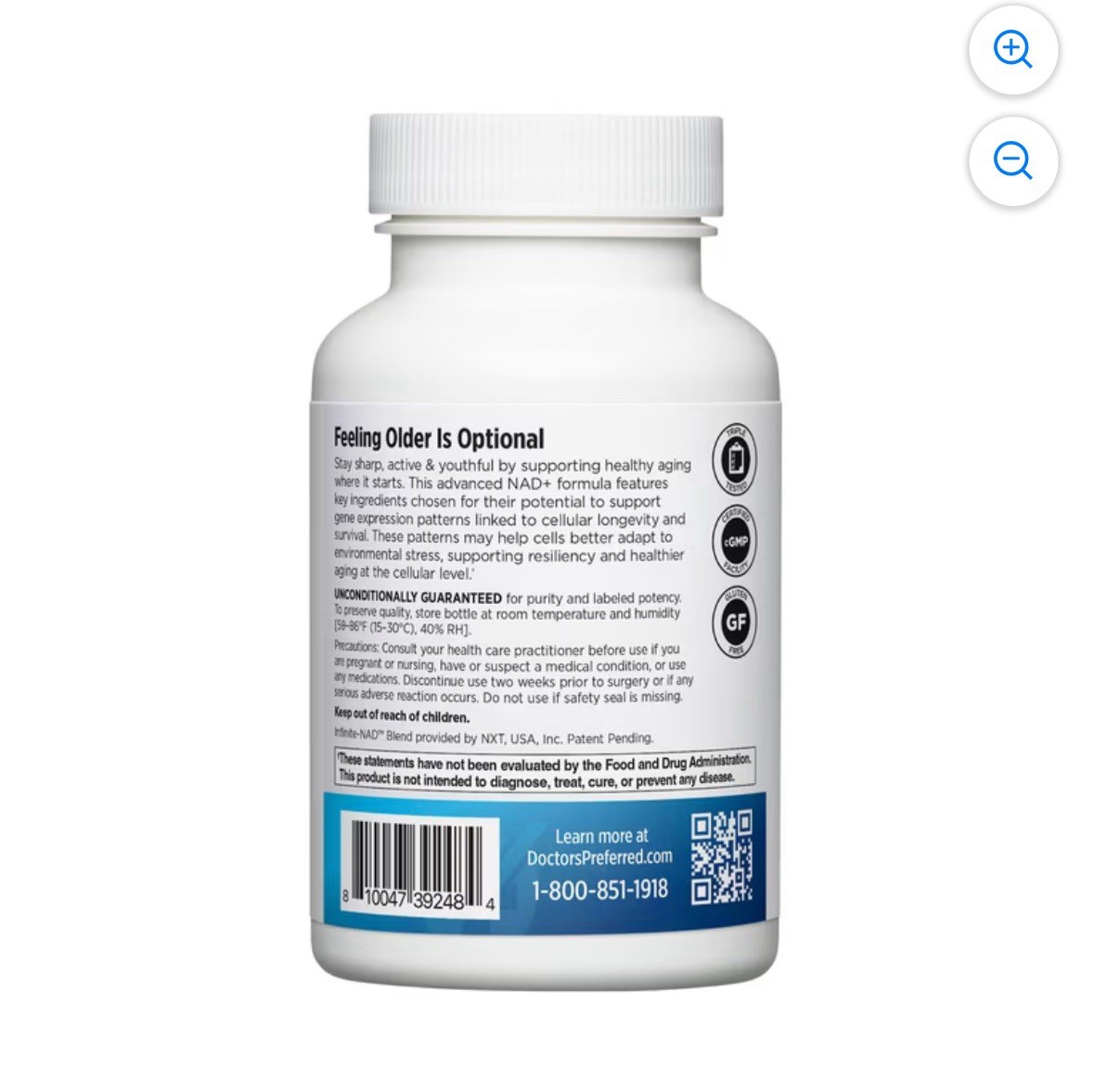NAD+ Anti-Aging Supplement with Infinite-NAD Resveratrol, Quercetin & CoQ10