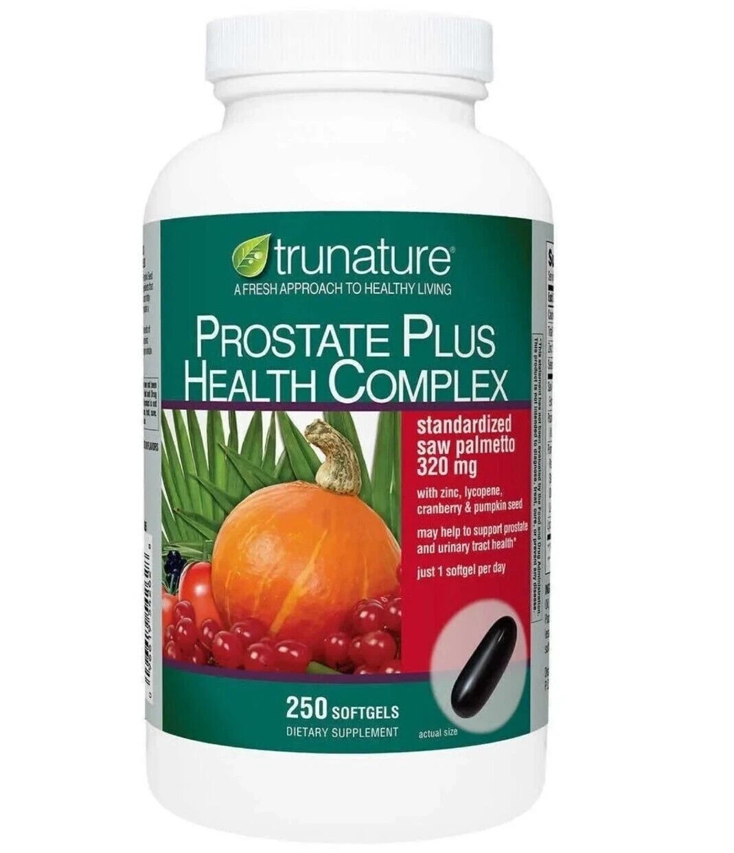 trunature PROSTATE Plus Health Complex suppliment- 250 Softgels-Fast shipping