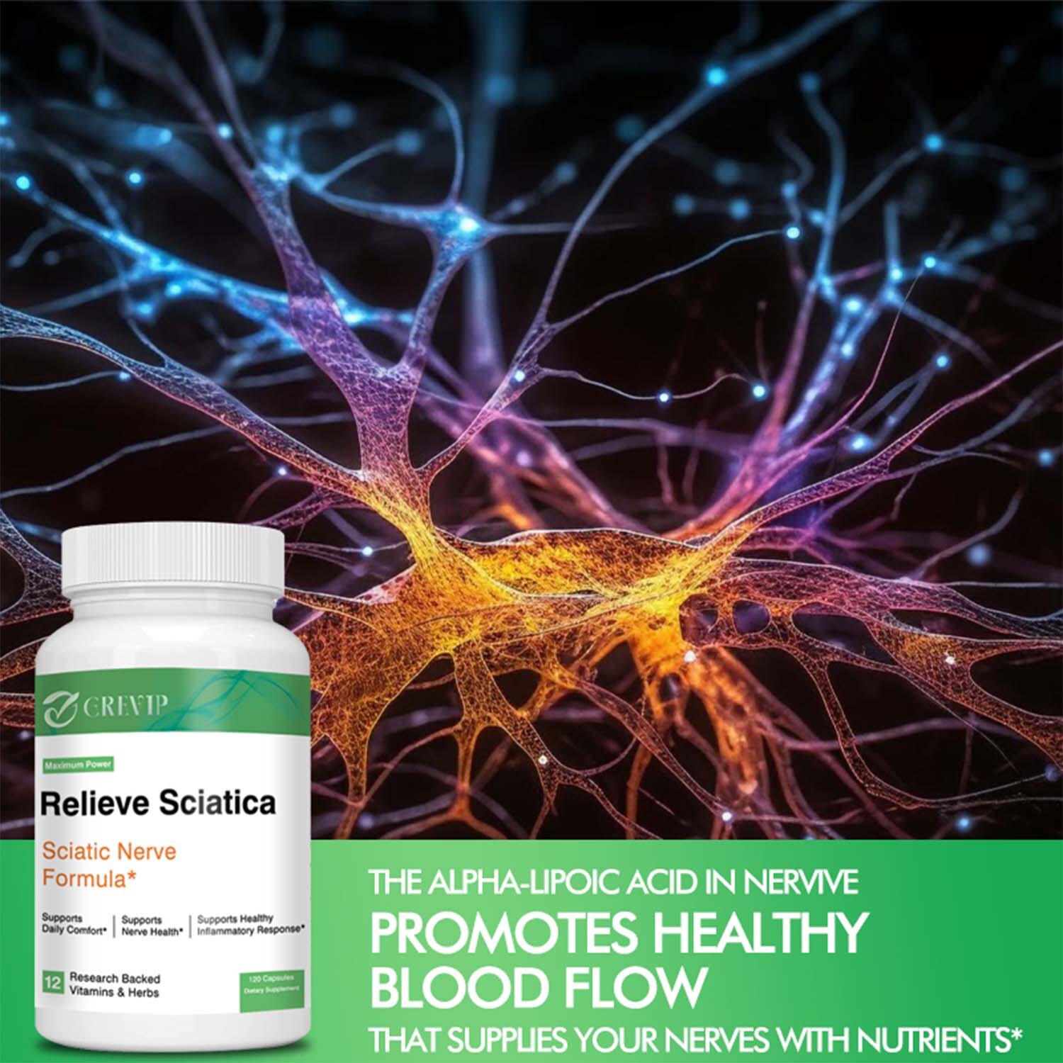 Relieve Sciatica – R-Alpha Lipoic Acid, Benfotiamine – Nervous System Health