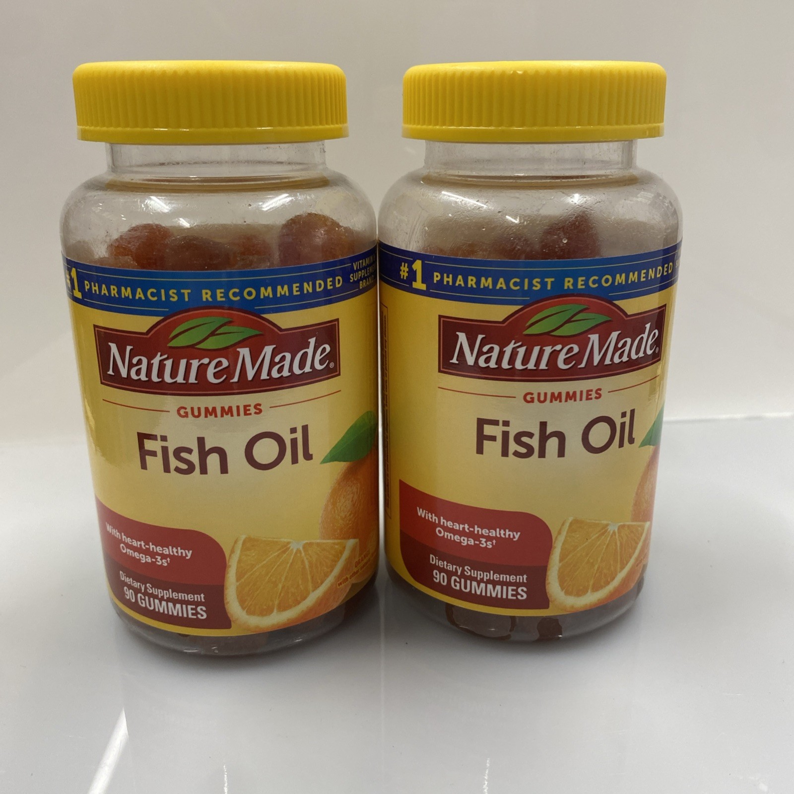 2X Nature Made Fish Oil 400mg – 90 Gummies Each Orange Flavored Exp 11/2026+