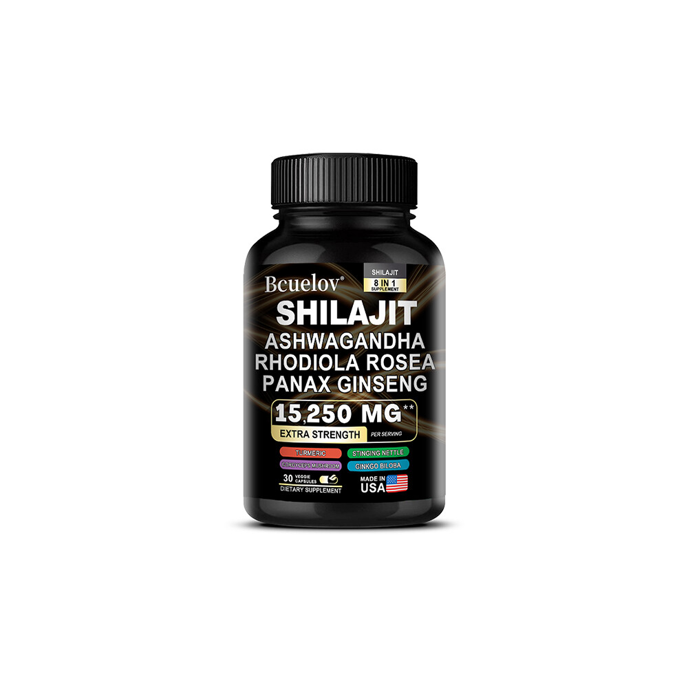 Shilajit Pure Himalaya 9000mg Energy Booster Ashwagandha 2000mg 30/60/120 Caps