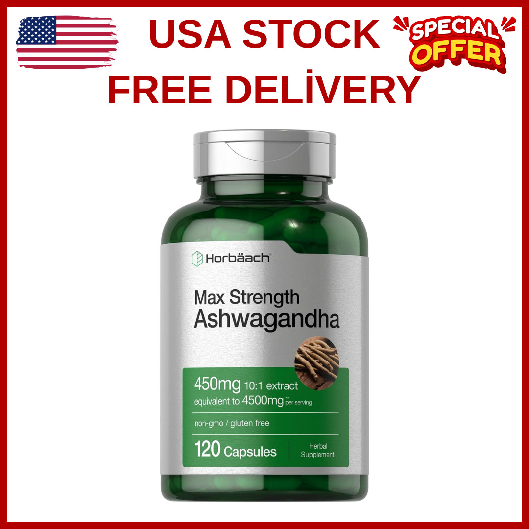 Ashwagandha Capsules | 4500 mg | 120 Count | by Horbaach……