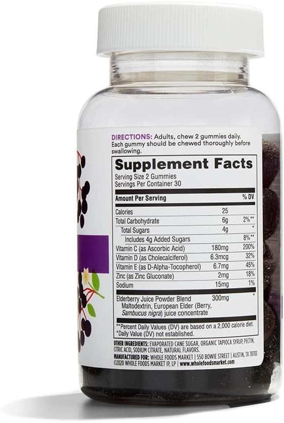 60 Elderberry Gummies for Daily Immune Health – Nourishing & Delicious