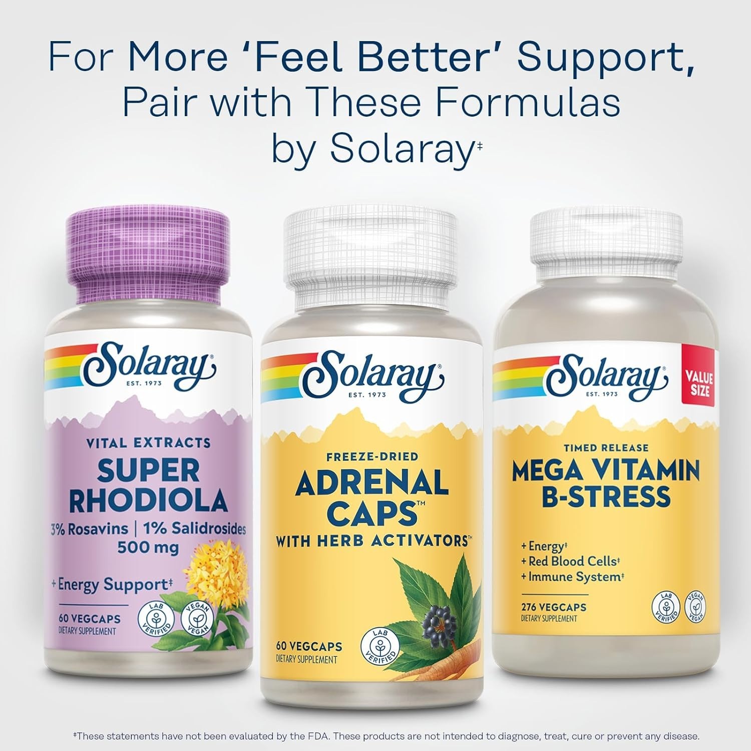 Wellness Boost Adrenal Cocktail – Lab-Verified, 60 VegCaps for Energy Management