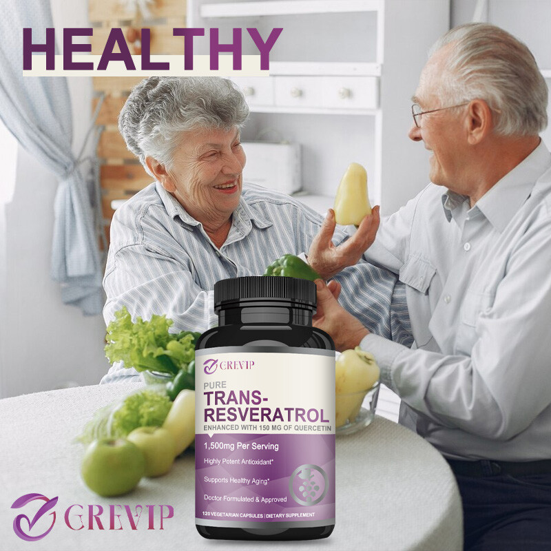 Trans-Resveratrol 1500mg -Quercetin -Anti-Aging, Anti-inflammatory, Antioxidant