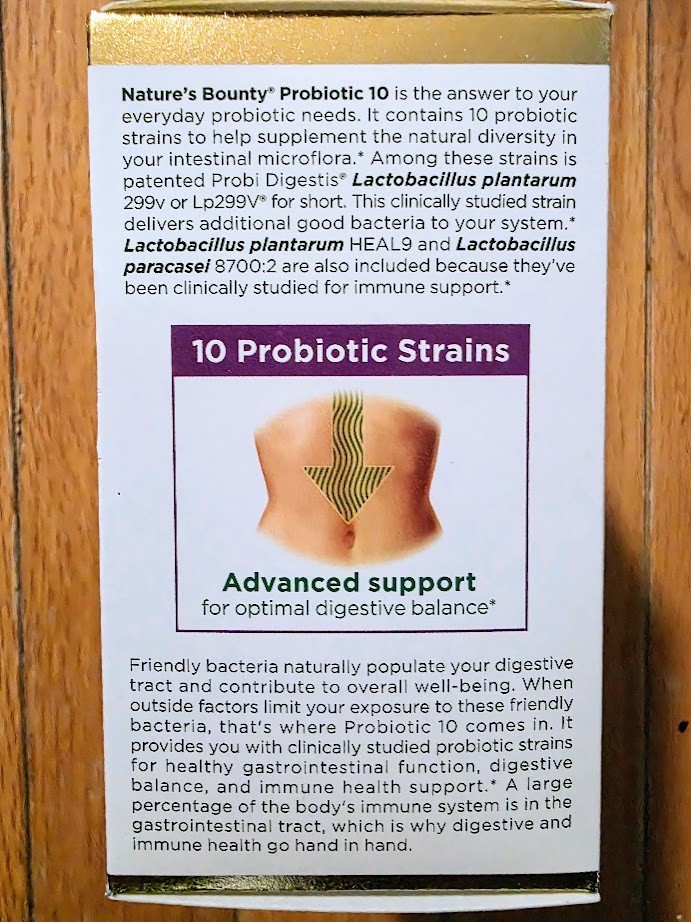 Nature’s Bounty Ultra Strength Probiotic 10 [20 Billion CFU] 70 Capsules