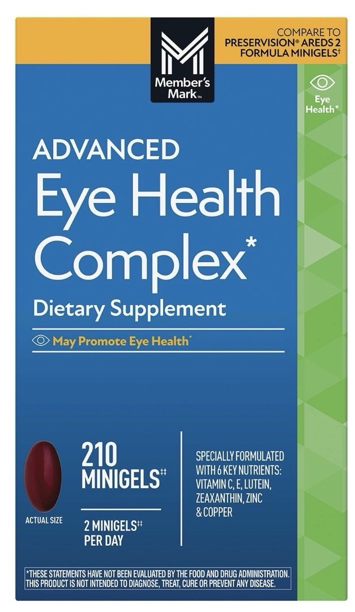 Member’s Mark Advanced Eye Health Complex Softgels 210 Count ..