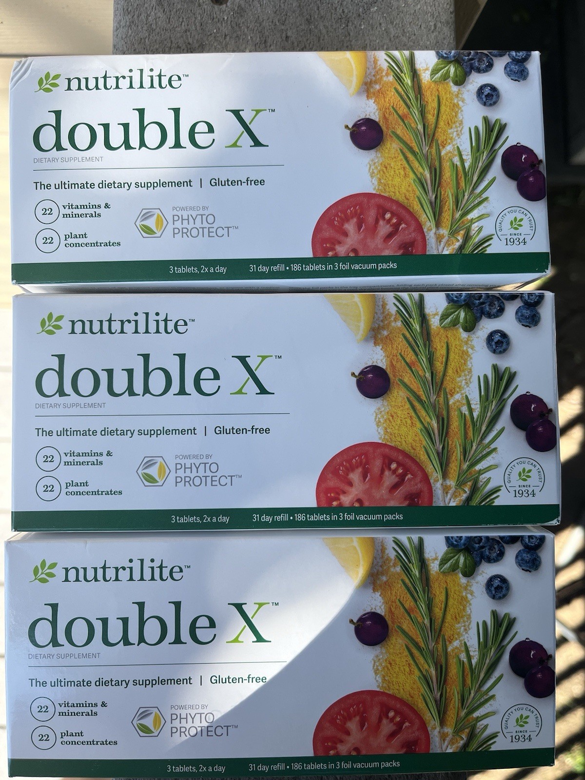 3 PACKS AMWAY Nutriway Nutrilite DOUBLE X Phyto Multivitamin 31 Day -Exp 09/2027