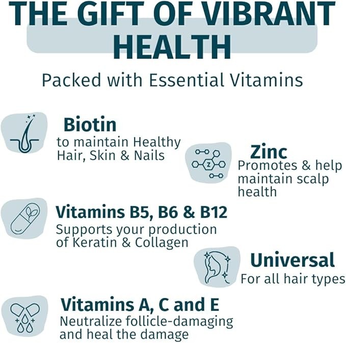 Hair WEEM Skin and Nails Gummies, Healthy biotin Vitamins, Vegan Hair (Pack 3)