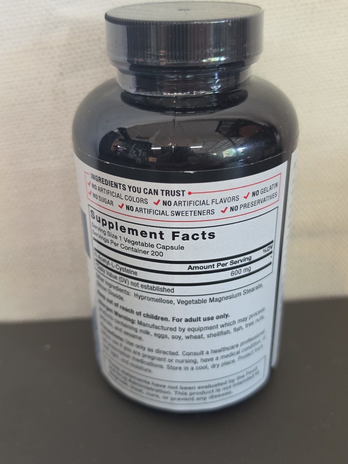 Fundamentals, NAC, N-Acetyl-L-Cysteine, 600 mg, 200 Vegetable Capsules