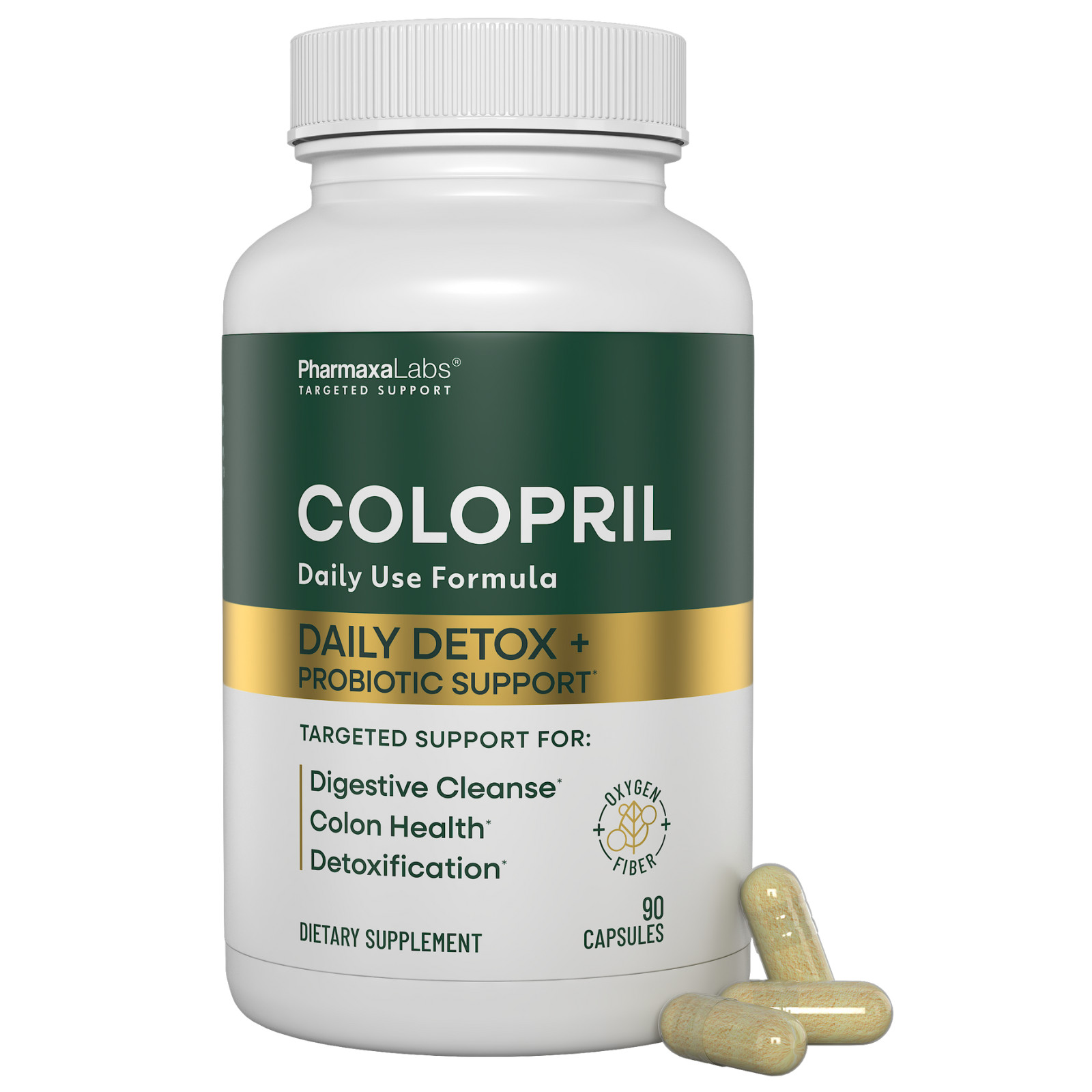 Colopril Daily Detox + Probiotic Support – Colon Cleanse Supplement 90 Capsules