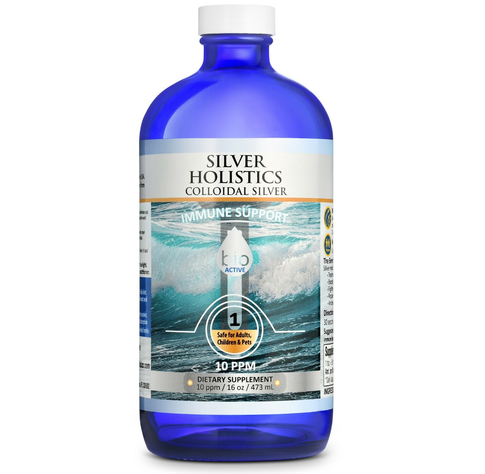 Silver Holistics Colloidal Silver Spray Immune Support Supplement Nano Solution