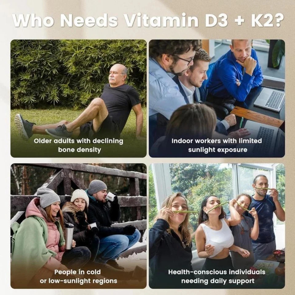 VEV Vitamin D3 K2 MK7 Softgels,10000IU D3 +200mcg K2 with Coconut Oil,300 Count
