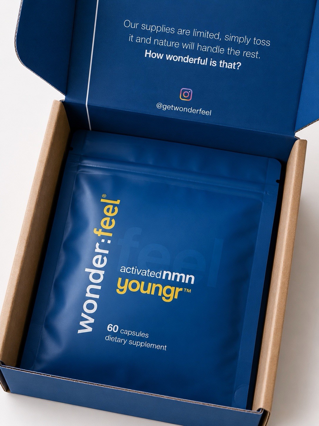 wonder:feel Activated NMN younGr Anti-Aging Vitamin Dietary Supplement 60 Caps