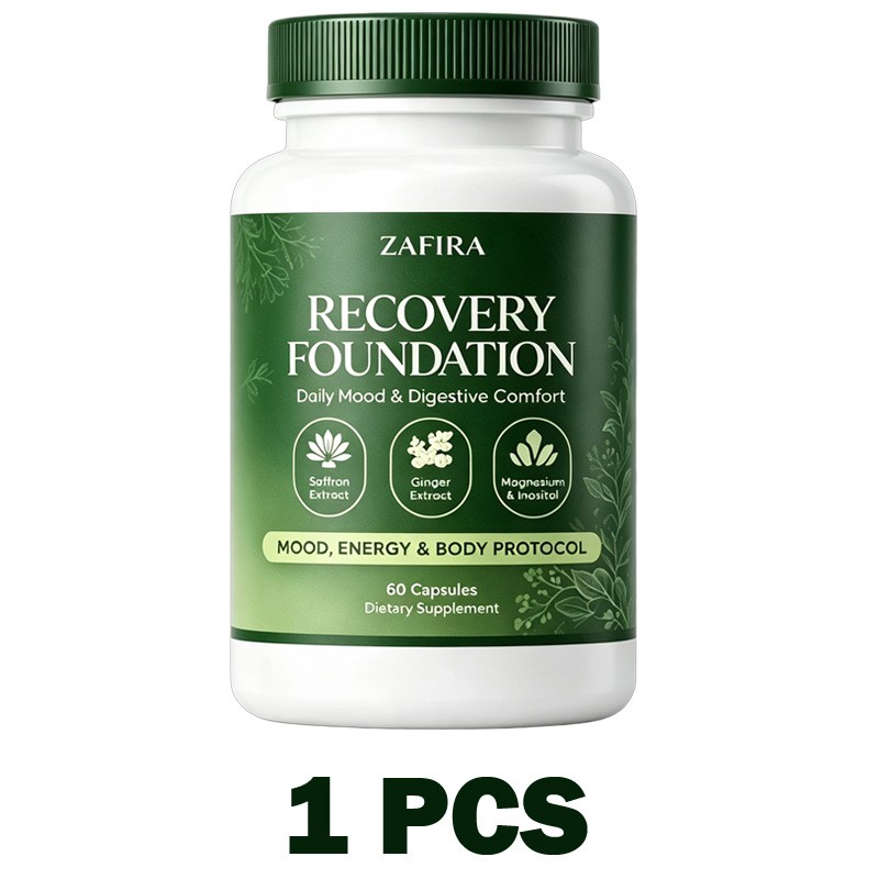 Zafira Recovery Foundation Mood & Digestive Support Capsules With Saffron Extrac