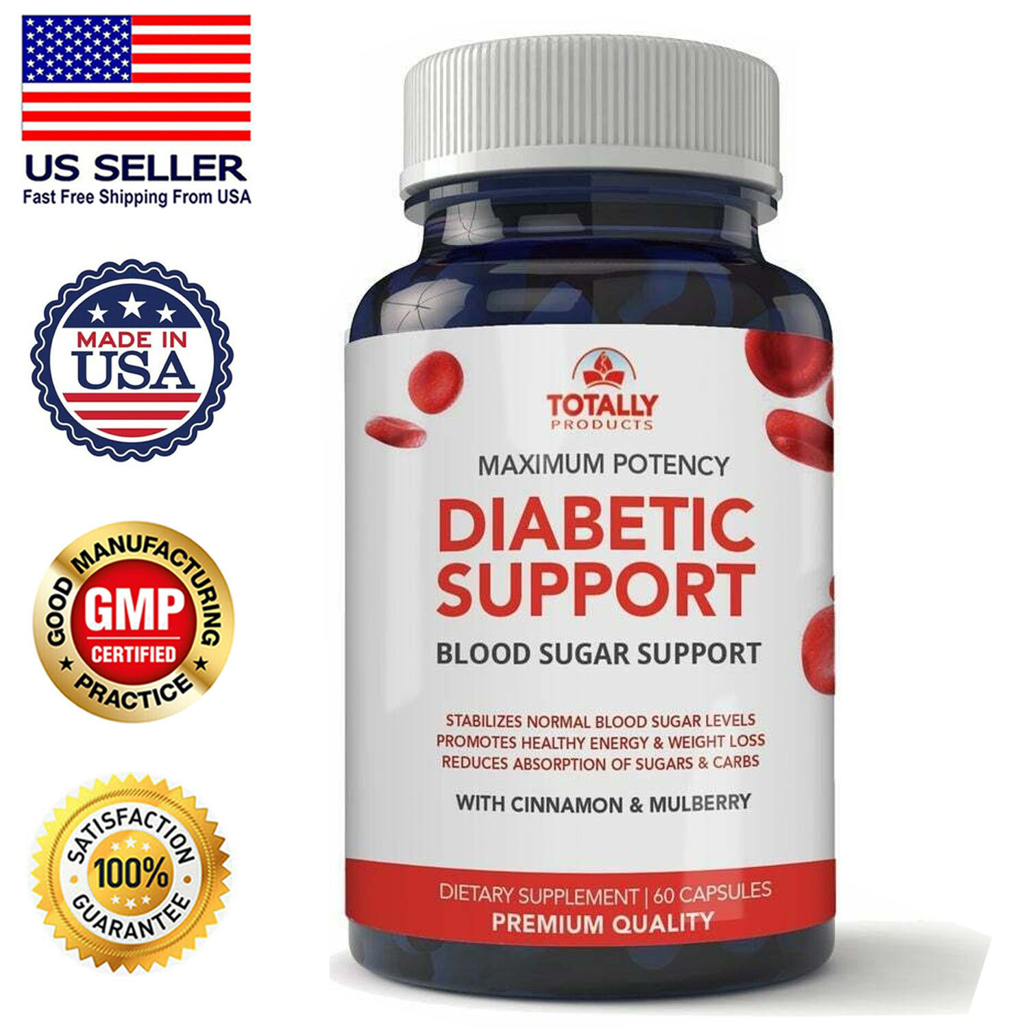 Diabetic Support Capsules Blood Sugar Level Weight Loss Ultimate Free Shipping