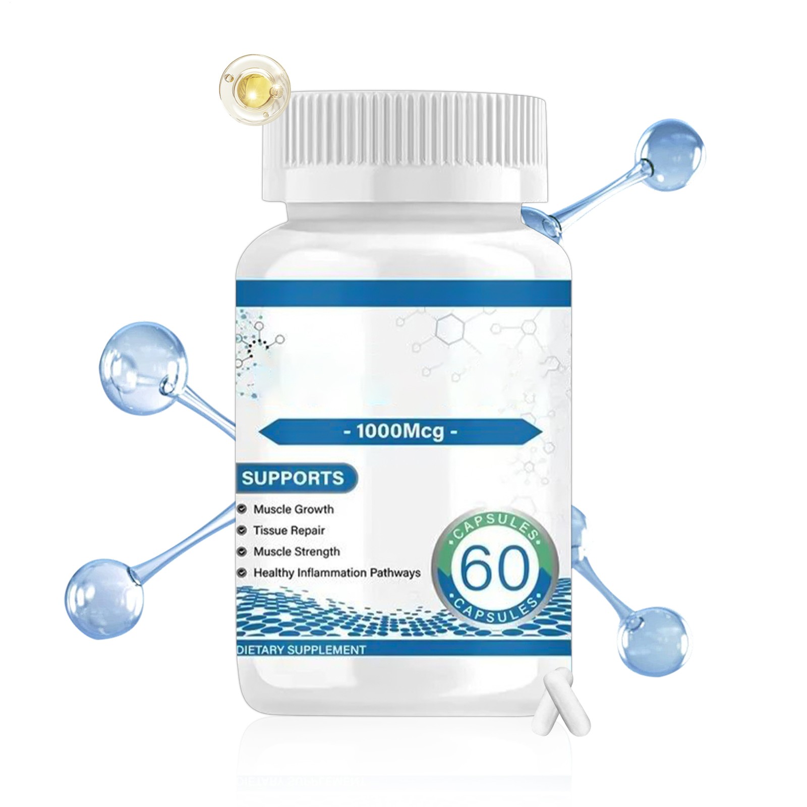 BCP-157Collagen Peptides 1000 Mcg 60 Count Sports Fitness Recovery Muscle Supply