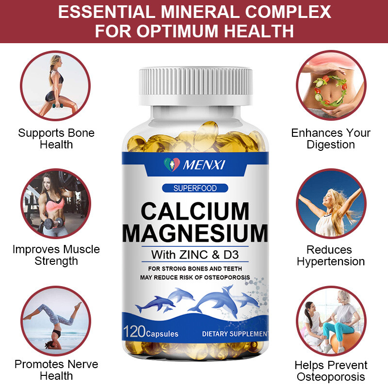 1-4 Pack Zinc Calcium Magnesium Vitamin D Complex Supplement Bone Muscl Support
