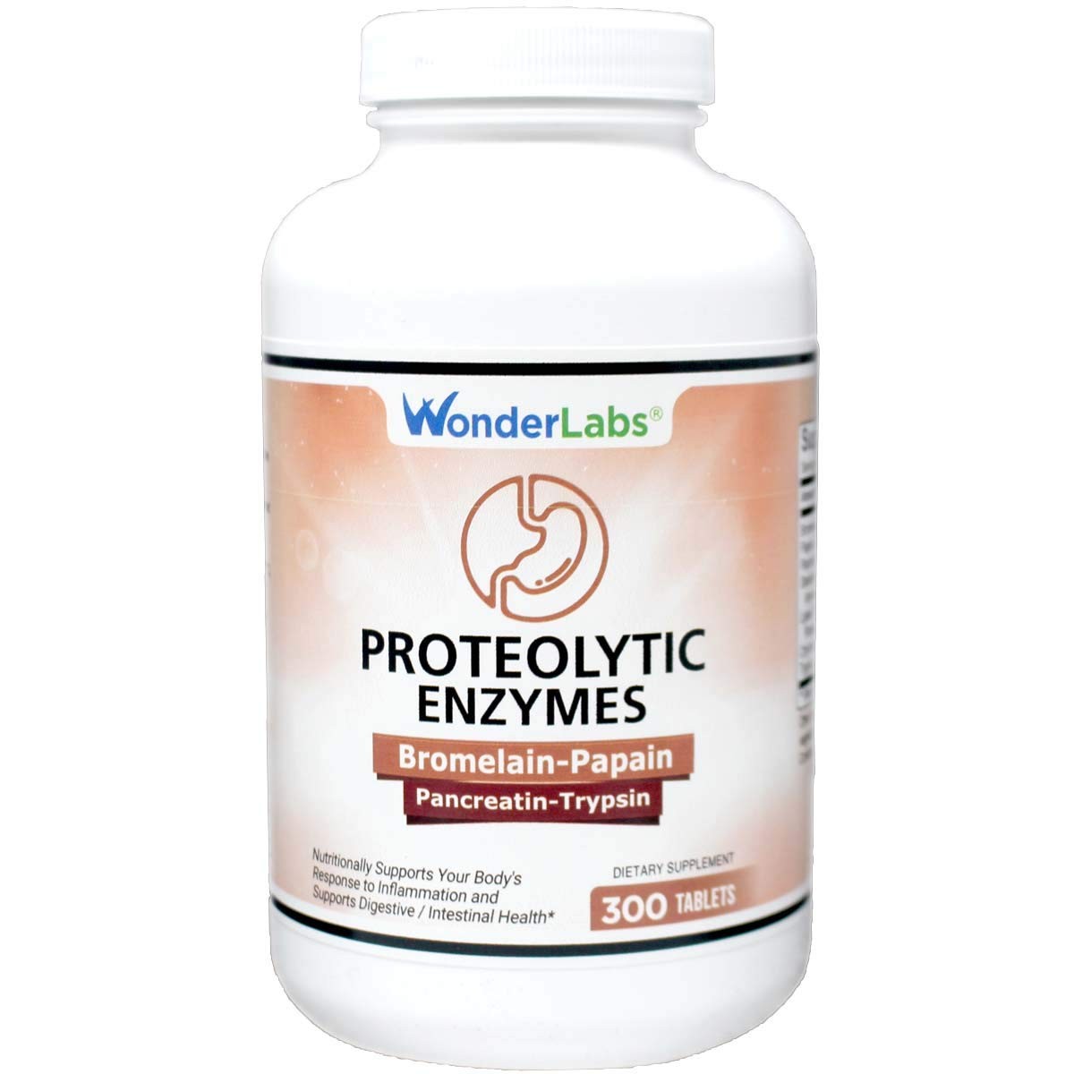 Wonder Laboratories Proteolytic Enzymes | Bromelain 300 Count (Pack of 1)