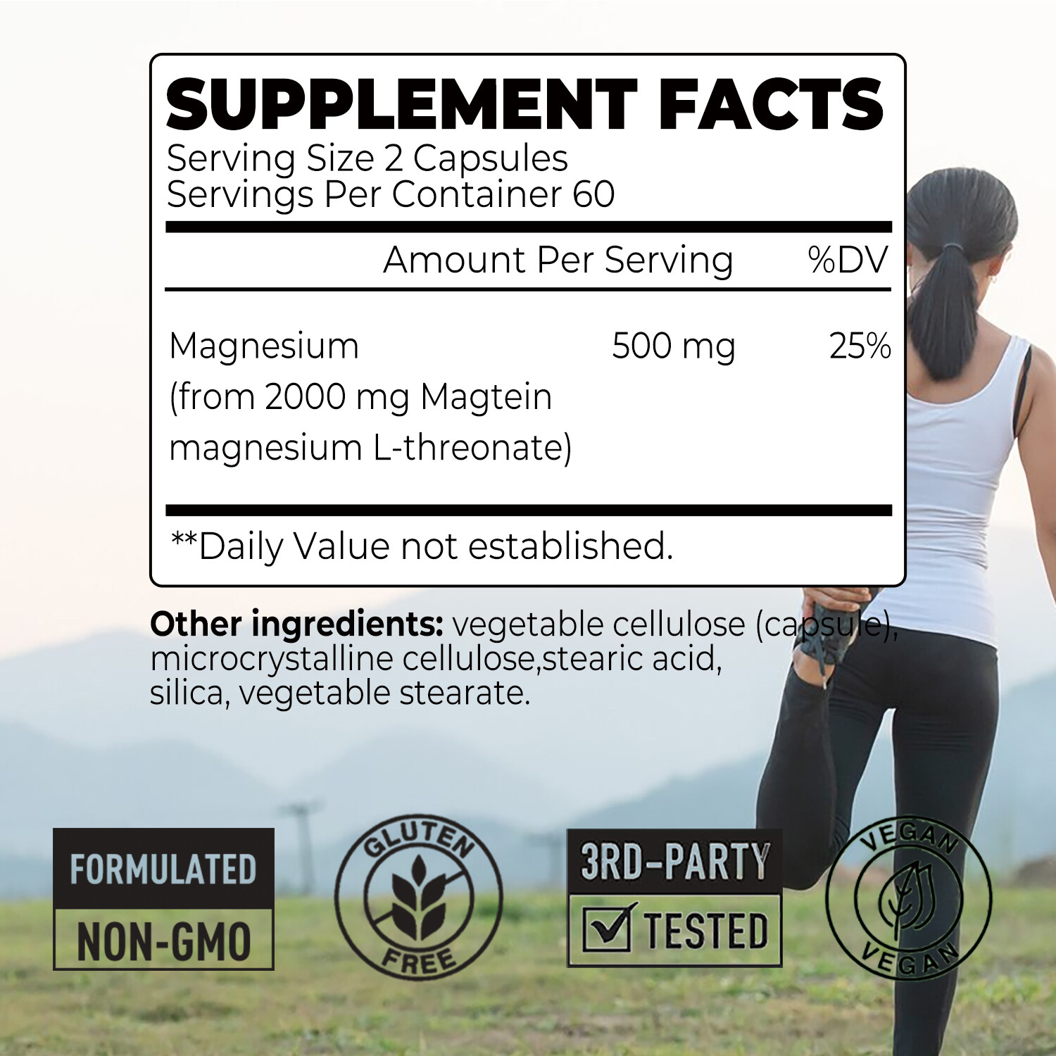 Magnesium L-threonate- Support Focus, Improved Sleep, Mood & Cognitive Abilities