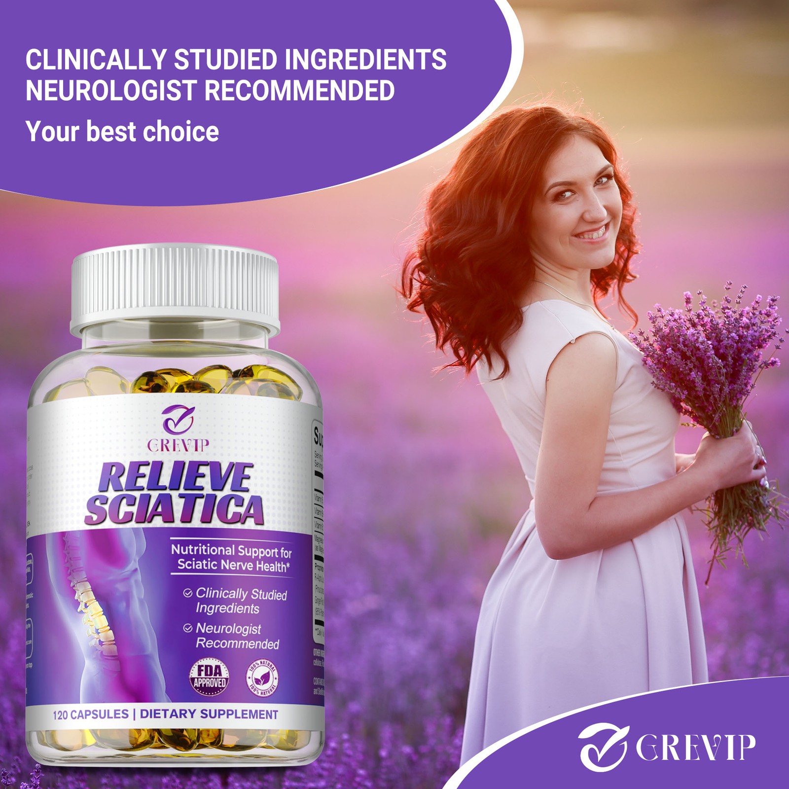 Relieve Sciatica – R-ALA – Nerve Soothing Formula, Relieve Joint and Muscle Pain