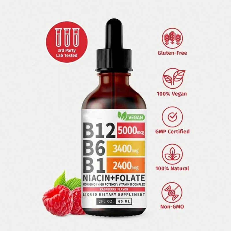 Vitamin B12 Sublingual Vitamin B Complex B 12,Vitamin B12 and B6 Liquid Drops