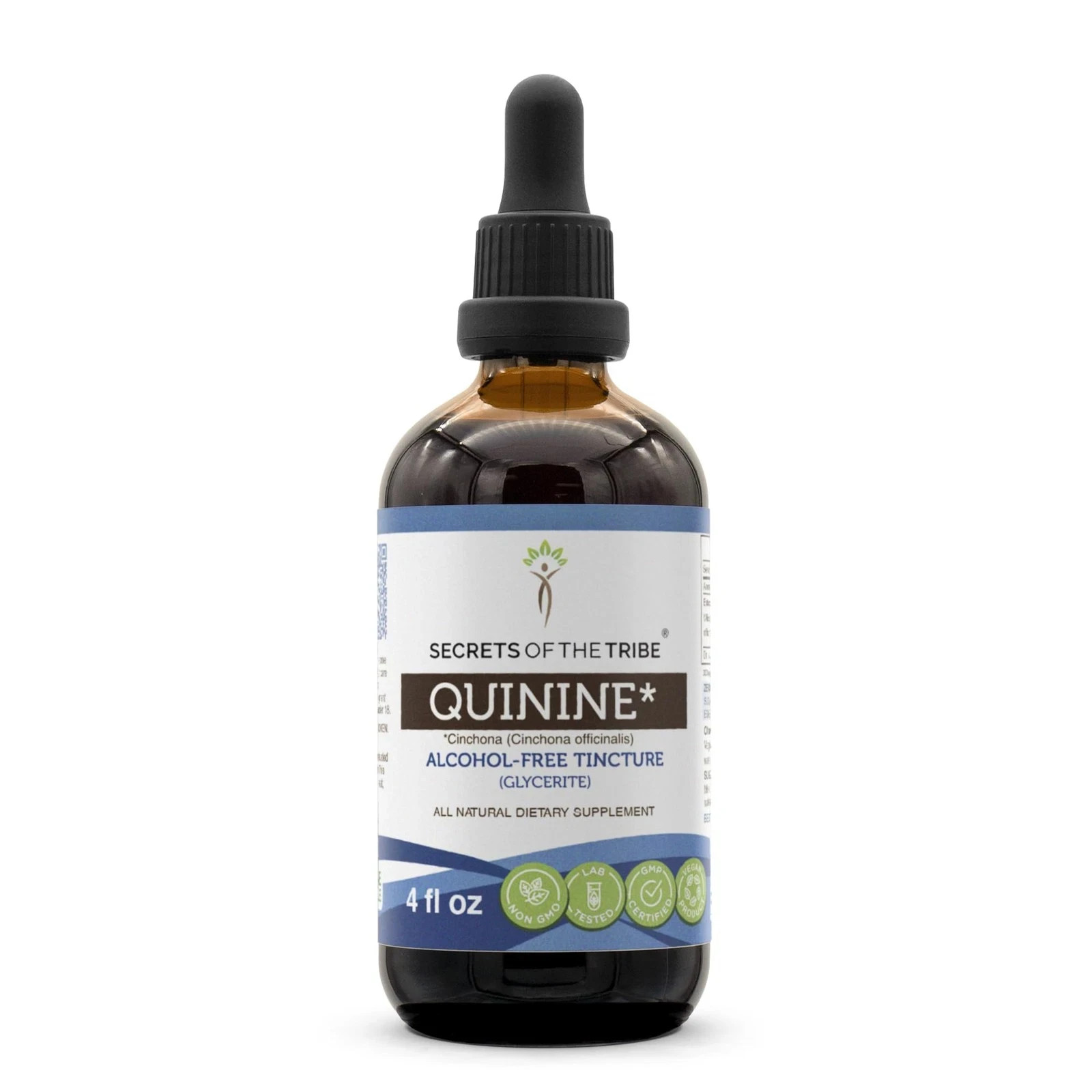 Secrets of the Tribe Quinine Alcohol-Free Tincture Glycerite 680 mg Wildcraft…