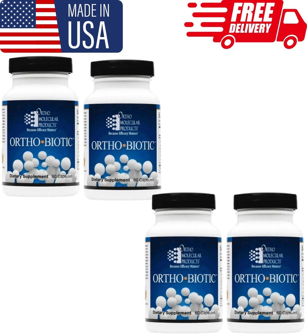 4 Pack Ortho Biotic – 60 Capsules