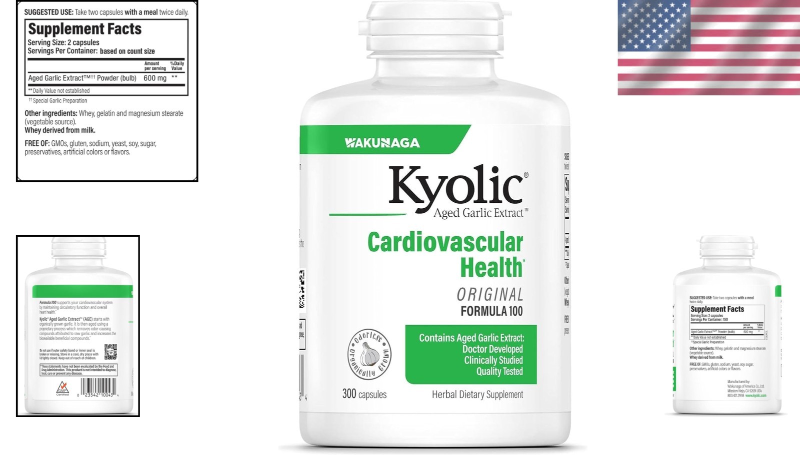 Aged Garlic Extract 300 Caps – Support Cardiovascular & Digestive Health