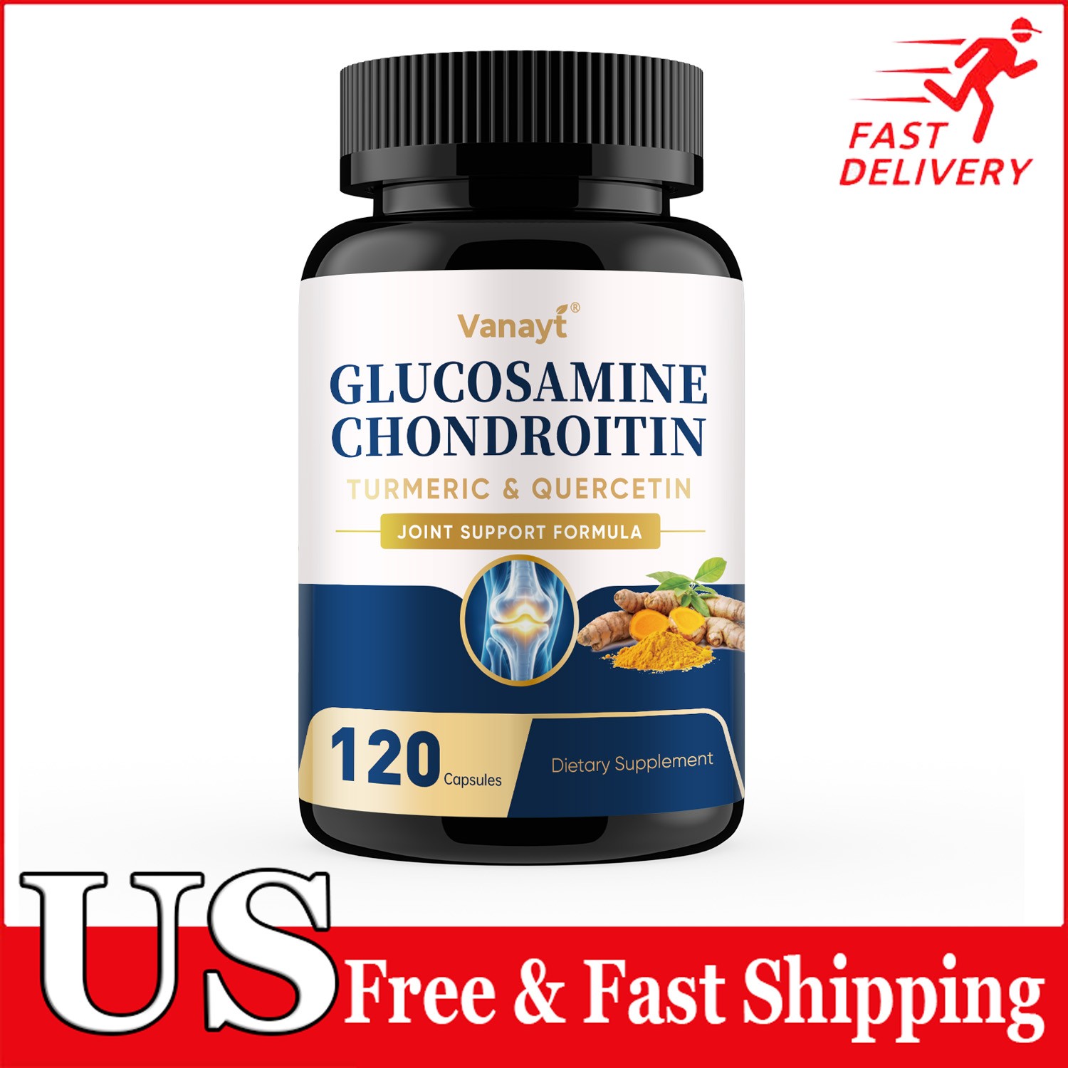 Glucosamine Chondroitin Turmeric MSM Triple Strength Joint Support 1500mg
